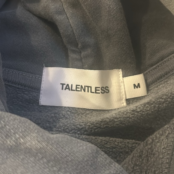 Talentless Teal Unisex Hoodie size M - Picture 7 of 8